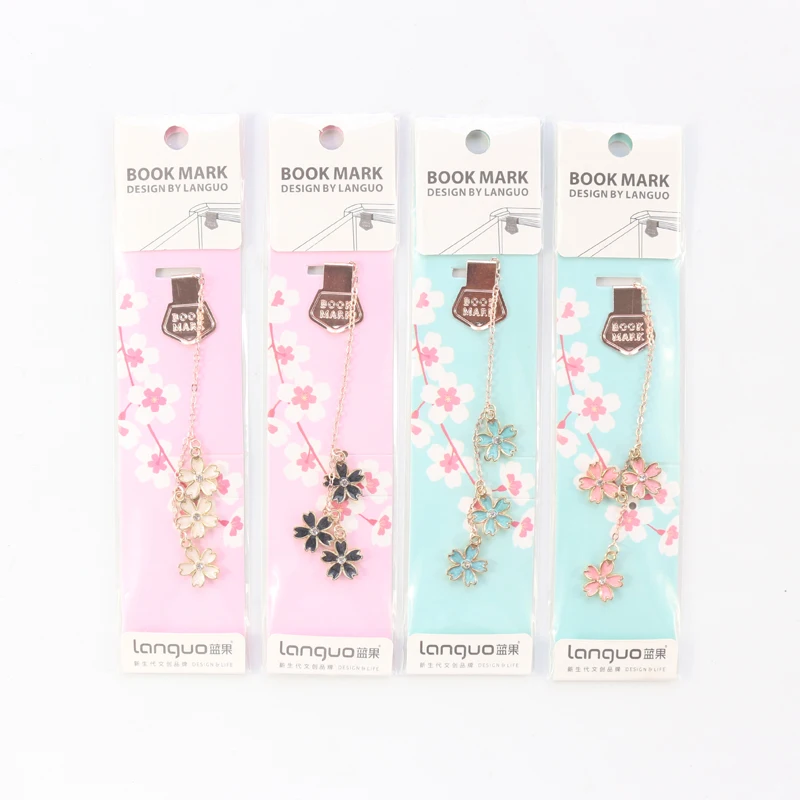 Domikee милые корейские букмеки в форме цветка офисные и школьные металлические для