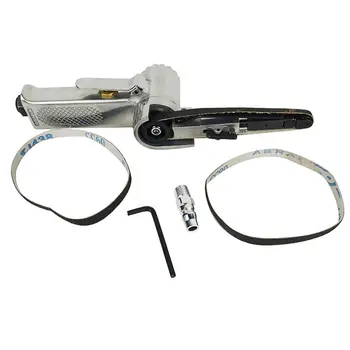 

Air Belt Sander Angle Grinder Air Angle Grinding Machine with Sanding Belts for Air Compressor Sanding Pneumatic Tool Set