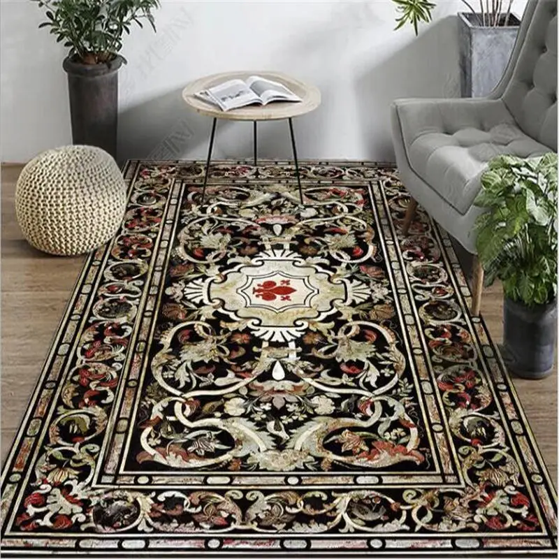 Ковер для гостиной, винтажный Европейский персидский ковер, турецкий ковер для спальни, серый Современный домашний декор, напольный коврик - Цвет: 17