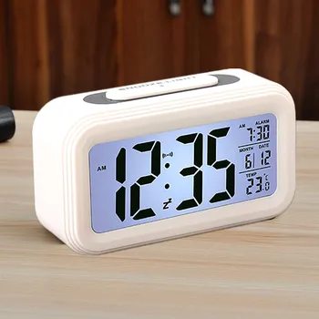 

Led Mirror Alarm Clock Digital Projection Creative Silent Bedside Simple Electronic Despertador Luminoso House Decoration GG50nz