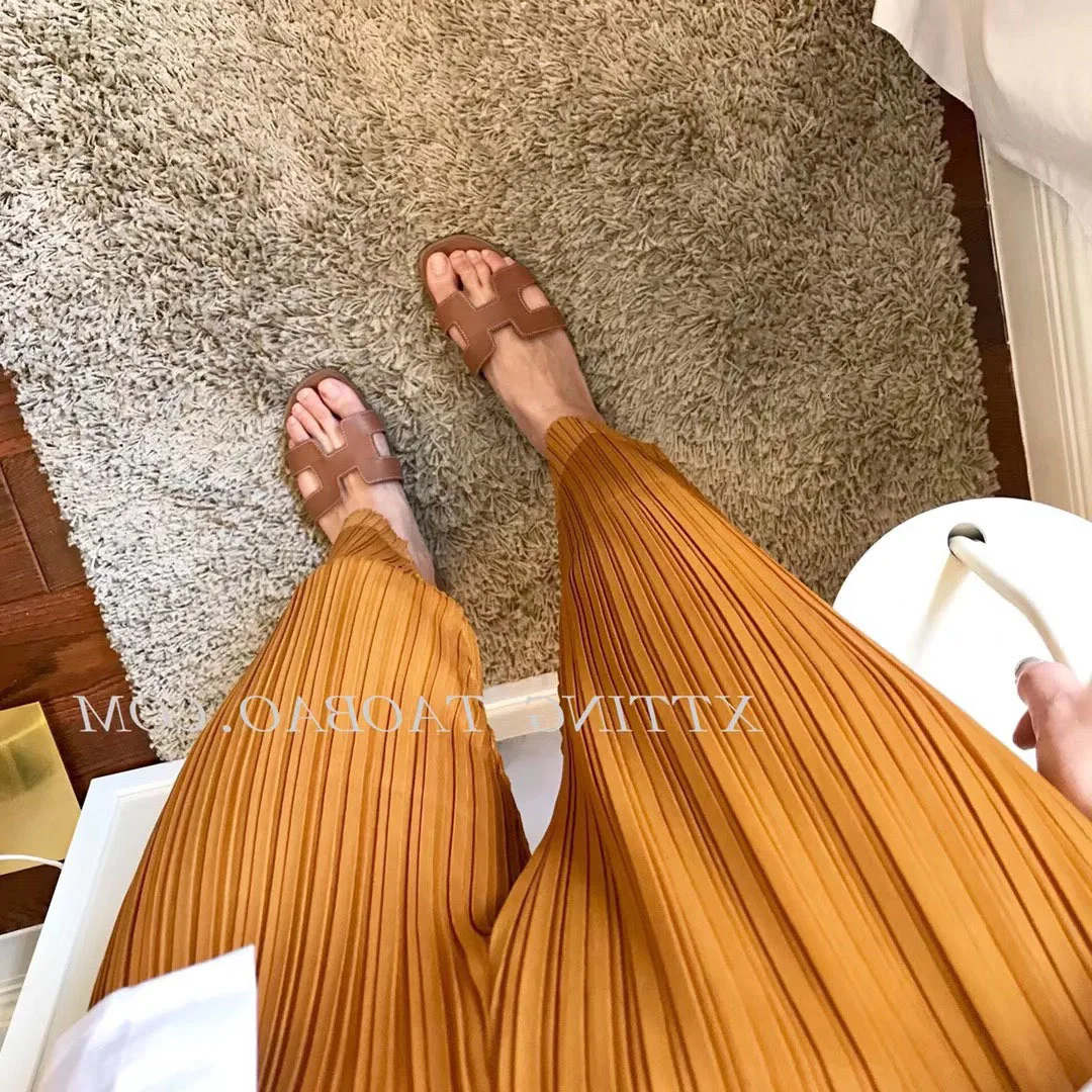 LANMREM 2019 новые летние модные эластичные плиссированные широкие прямые брюки с высокой талией женские брюки в японском стиле WG17205L