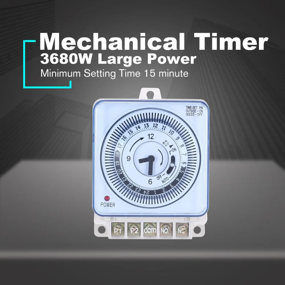 Механический таймер 230 В счетчик времени напоминание 15 мин 24 ч кухонный обратный отсчет энергосберегающий Контроллер промышленный переключатель времени