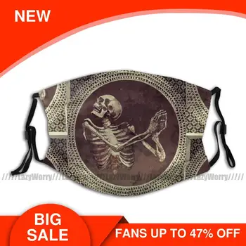 

Hannibal Lecter Mouth Face Mask Hannibal Dancing Skull Facial Mask Polyester Adult Pretty with Filters Mask