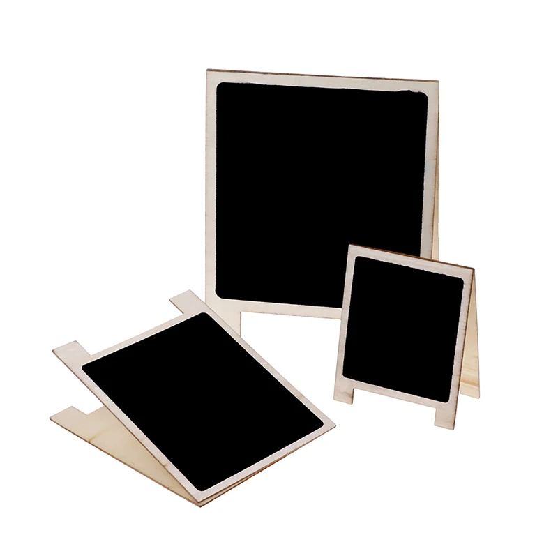 Blackboard Message Board Stationery Office Supplies Size S 8*10CM Desktop Writing Boards Wood Tabletop Chalkboard Double Sided