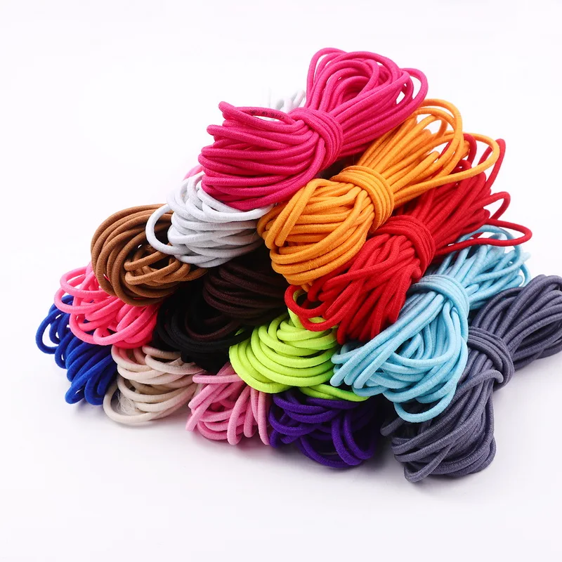 2.5/2mm Colorful High Elastic Cords Round Elastic Band Round Elastic