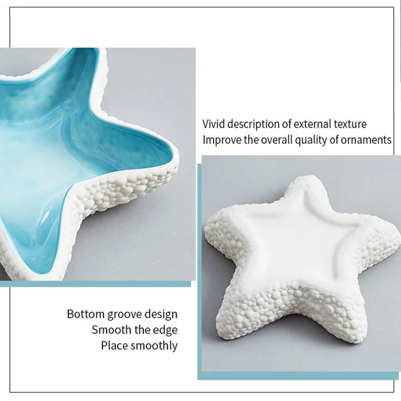 Ceramic Conch Tray Ceramic Conch Storage Sea Shells Tray Craft Ornament Home Decoration Room Decor Jewelry Key Organizer Christmas Gift