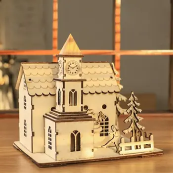 

Wooden Luminous Santa Snowman Hanging Pendants Xmas Tree Hanging Drops Christmas Desktop Decoration Party Supplies Navidad