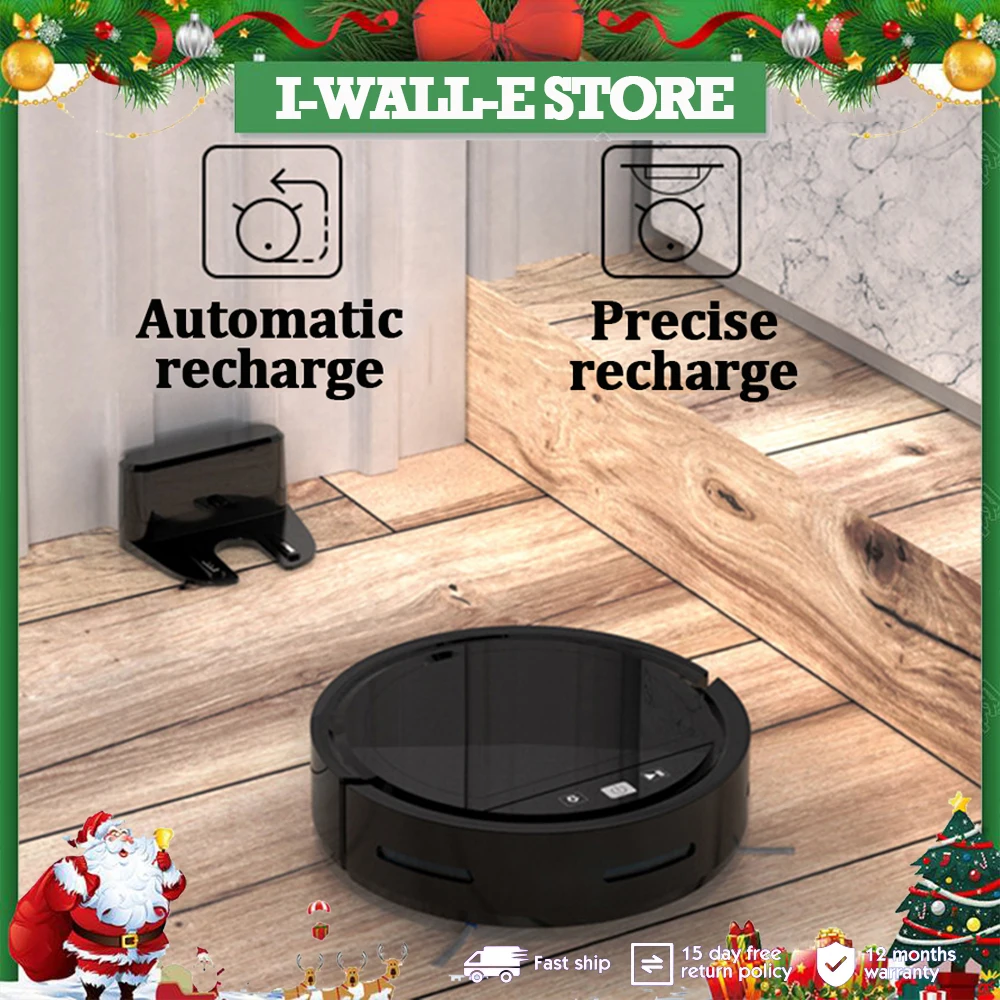 Robot Vocuum Cleaner APP Remote Control 2500Pa Suction Low Noise 2000mAH Anti-drop U-shape Cleaning One-click Start Auto-charge