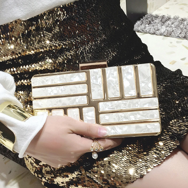 Women's Clutch Bag Acrylic Evening Bag Party Wedding Clutch Purse Handbag Shoulder women handbag