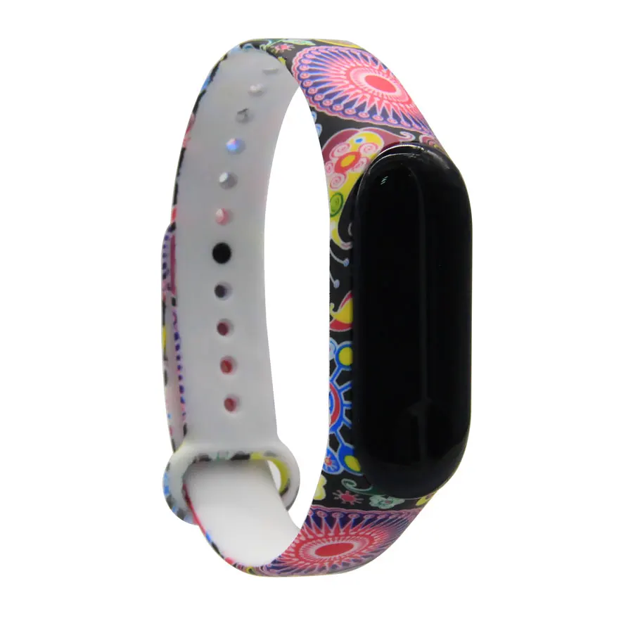 d59609 Foonbe для xiaomi mi Band 4 ремешок силиконовый с цветочным принтом mi band 3 4 ремешок mi band 4 аксессуары для xiaomi mi band 4 3 band - Цвет: d59609