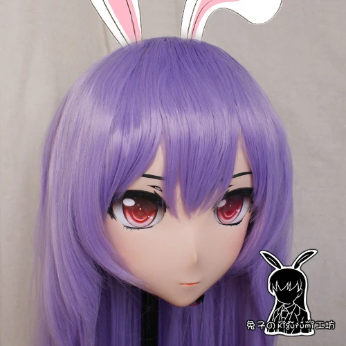 Кролик 48) Полная Голова кроссдресс Девушка BJD кукольная маска TouHou проект COS мультфильм аниме реалистичные силиконовые Reisen Udongein Inaba Co