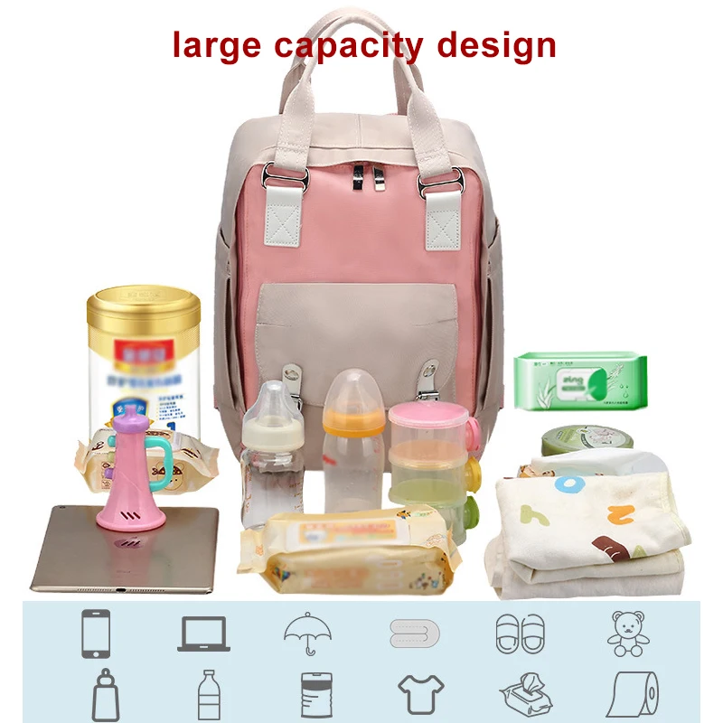 Hot Fashion Mummy Maternity Nappy Bag Large Capacity Baby Diaper Bag Travel Backpack Designer Nursing Bag for Baby Care