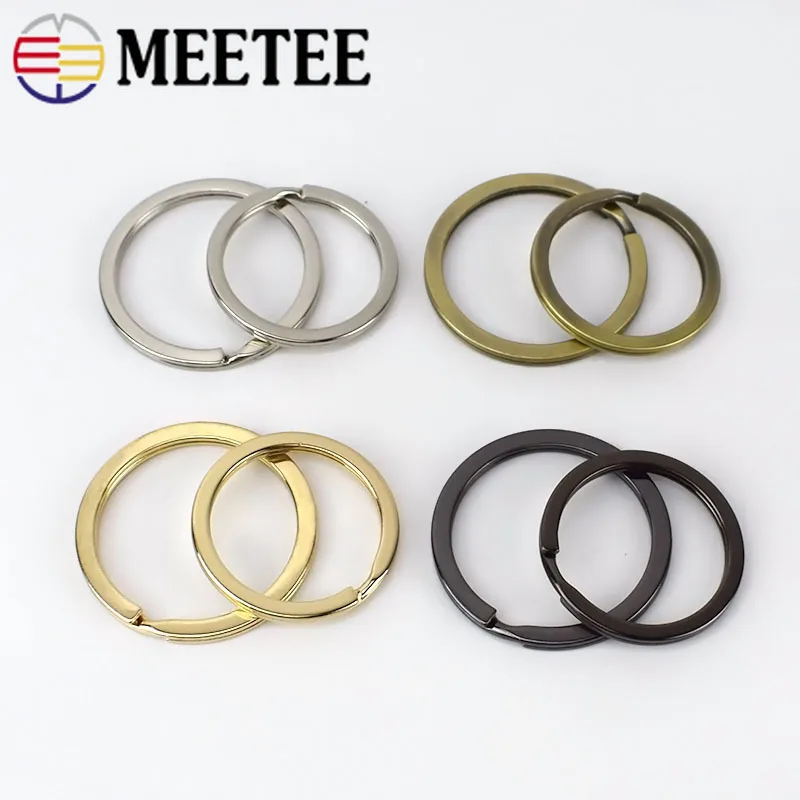Meetee 10 шт/25 29 мм металлическая плоская цепочка для ключей-хомут с круглым воротником для мальчиков и девочек с пряжкой защелкивающийся зажим для изготовления мешков игрушки украшения Запчасти аппаратных аксессуаров H2-2