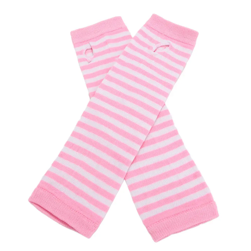 

Женские полосатые вязаные перчатки, длинные перчатки без пальцев, рождественские аксессуары, подарок, 2021