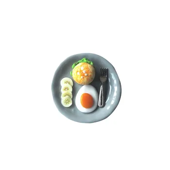 

COMPUDA 1:12 /1:6 Dollhouse Miniature Scene Model Food + Plate Pretend Play Toy
