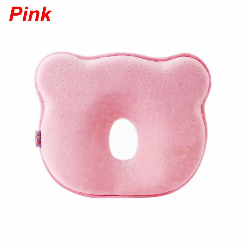 Pink Для новорожденных подушка для младенца пена с эффектом памяти позиционер предотвращения плоской головки с защитой от падения детская подушка - Цвет: Pink