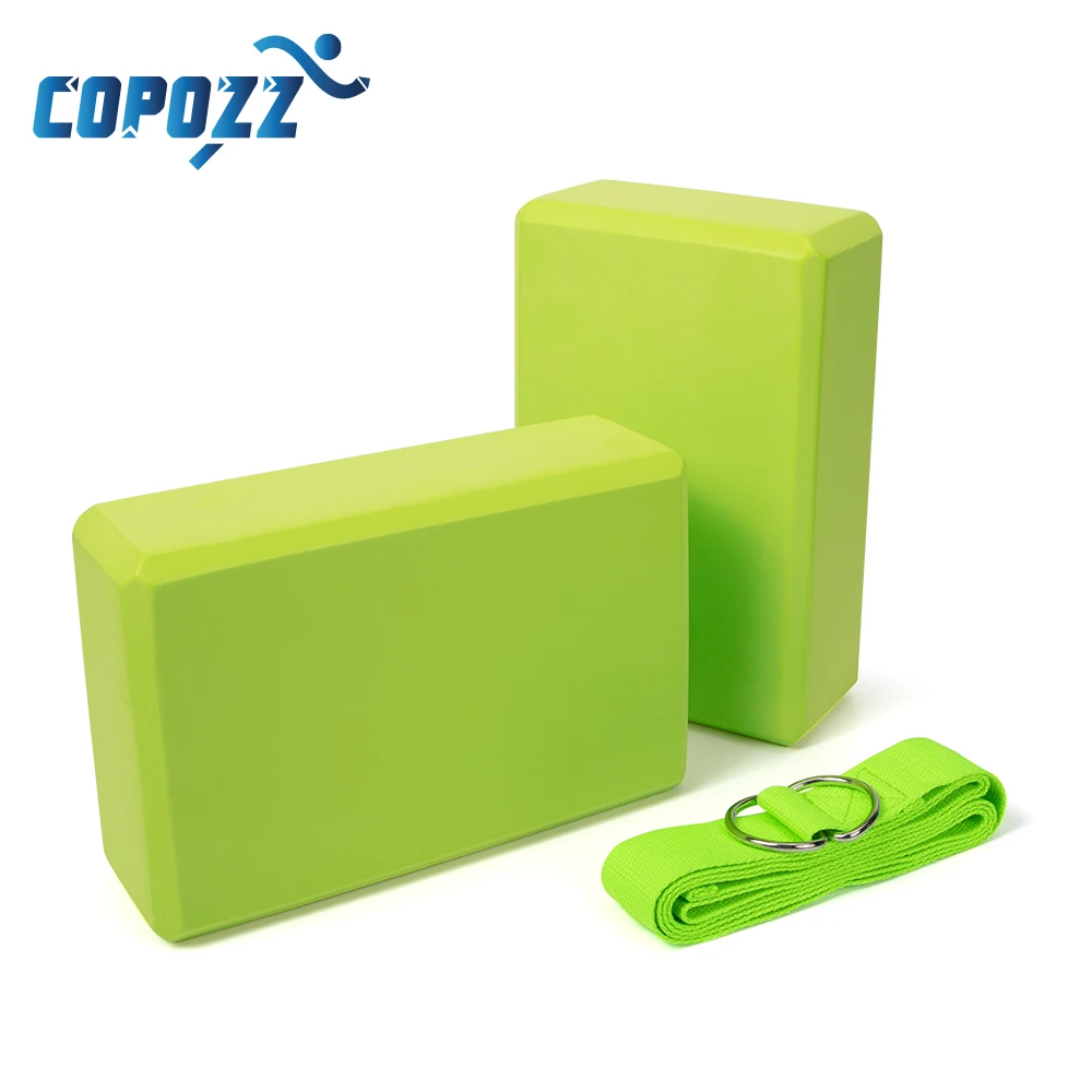

EVA Yoga Block Set Pilates Brick Fitness Equipment for Exercise Workout Training Foam Block Stretching Belt Aid Yoga Bolster