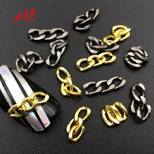 Роспись ногтей металлическая цепь из сплава 3 параграфа золото и серебро qiang hei deliacy цепь с электролитическим покрытием стикер для ногтей аксессуары