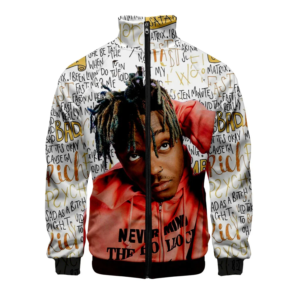Juice WRLD мужская куртка Стильная приталенная ветровка мужская приталенная на молнии модная трендовая Повседневная куртка ветровка