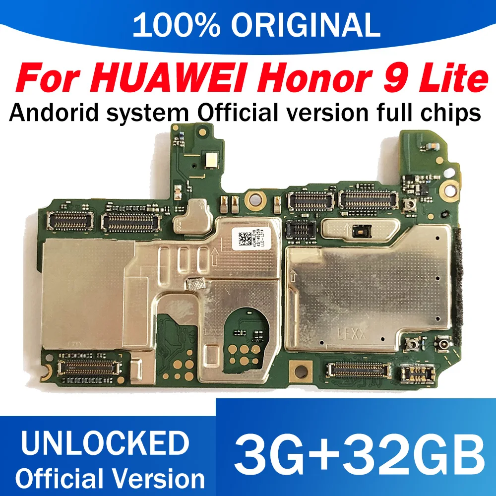 Материнская плата для Huawei Honor 9 Lite 100% чистая оригинальная материнская 32 Гб ПЗУ Android