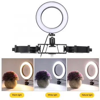 

New 6 Inch LED Camera Ring Light Photography Round Lamp Fill Lights Dimmable with Tripod Phone Holder