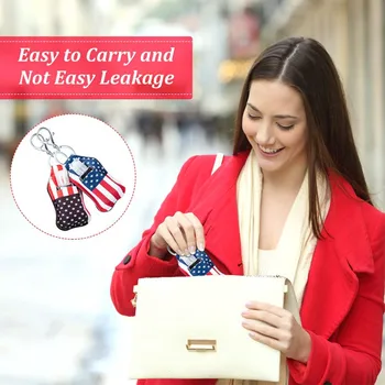 

Diving Material Mini Bottle Cover For Hand Sanitizer And Perfume，Travel Size Bottle With Keychain Holder 30ml Flip Cap Reusable