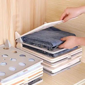 

1PC 26x32cm Clothing Storage Board Stackable Organizer for Shirt Home Storage Organization Space Separation Tool