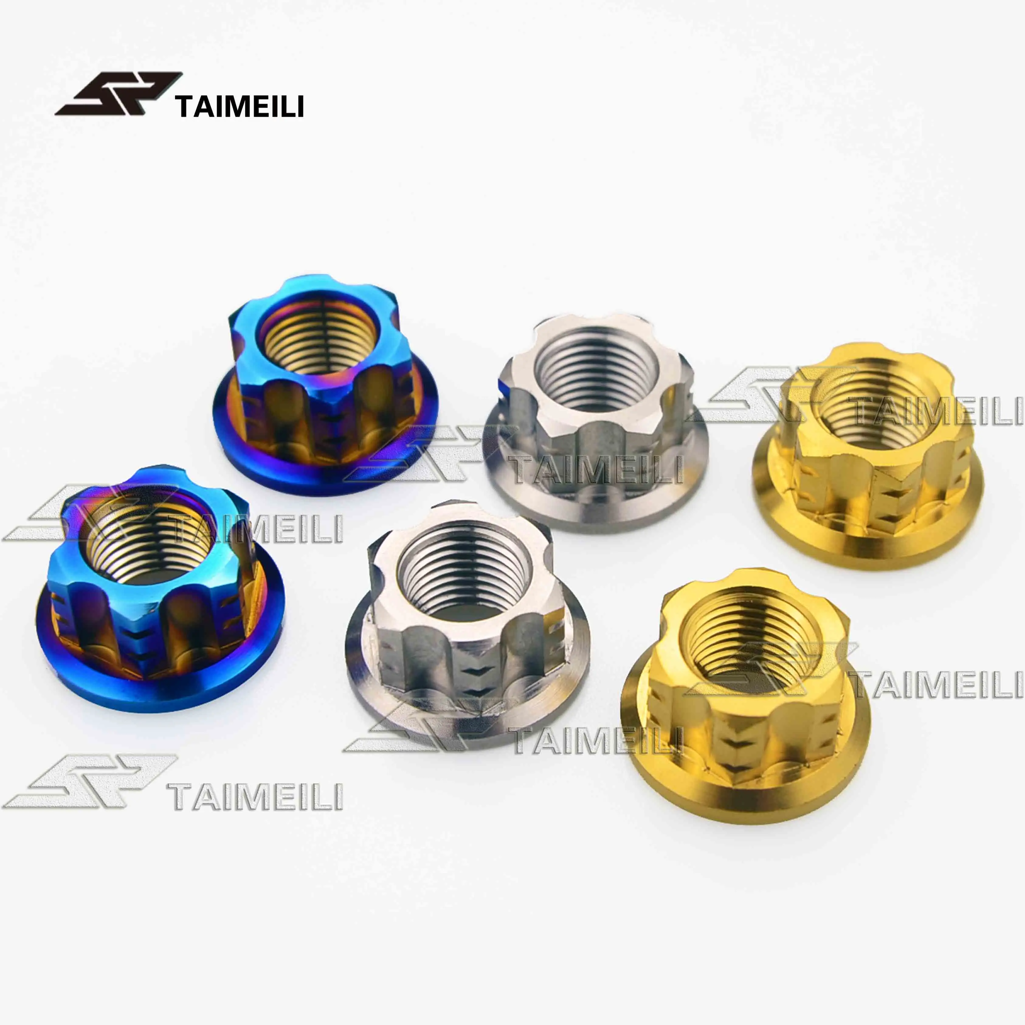 

2 pieces / titanium alloy orchid nut M12p1.25 motorcycle shaft conversion nut