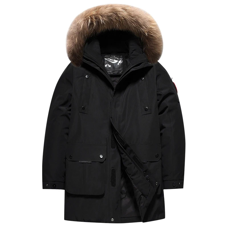 2021 Men's Fashion Parkas Overcoat Windbreaker Male Casual Winter Jacket Thick Classic Windproof Long Sleeve New Business Hombre long parka Parkas