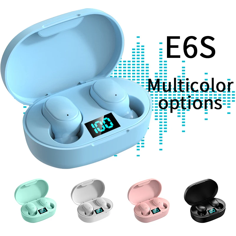 Беспроводные спортивные Bluetooth наушники E6s TWS стереонаушники с микрофоном