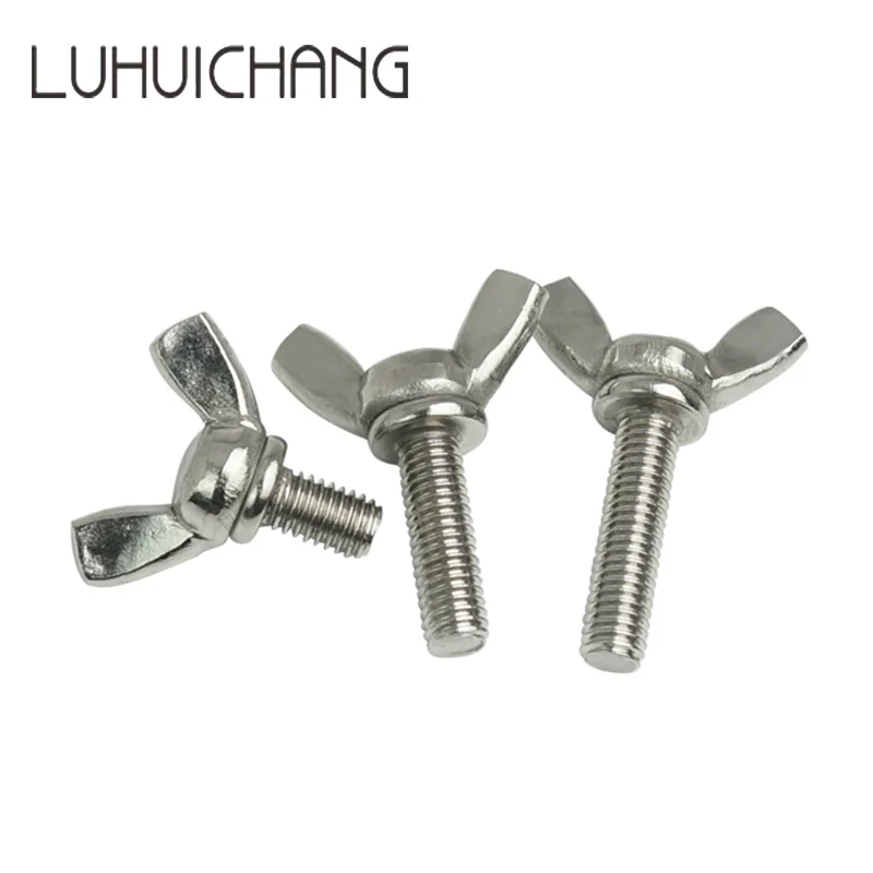 Liuhuichang 10 шт./лот M5 M6 M10 304 болт бабочка из нержавеющей стали винт с зажимом барабанный болт|Дверные зажимы