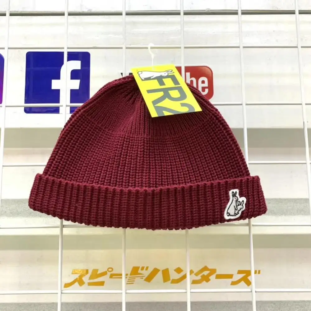 FR2 мужские и женские шапки Fxxking кролики шапка s осенние зимние; вязанные; шерстяные шляпы Модные кролики логотип 8 цветов стиль FR2 Кепка - Цвет: 5