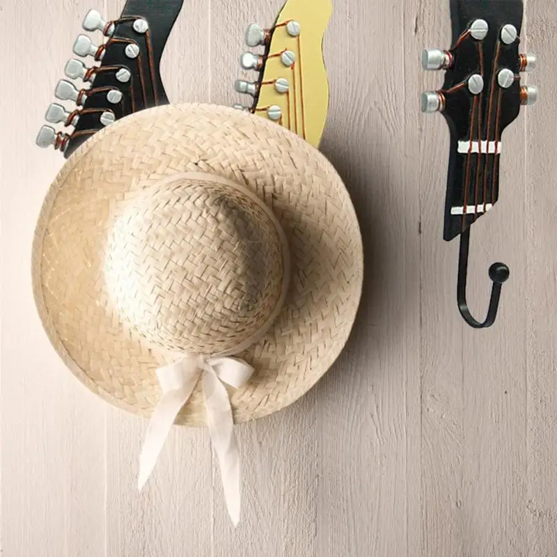 3 шт. гитарные крючки в форме головы из смолы, настенные крючки для одежды, шапки, шарфа, вешалки для ключей, стойки для ключей, декор для гостиной, креативные инструменты