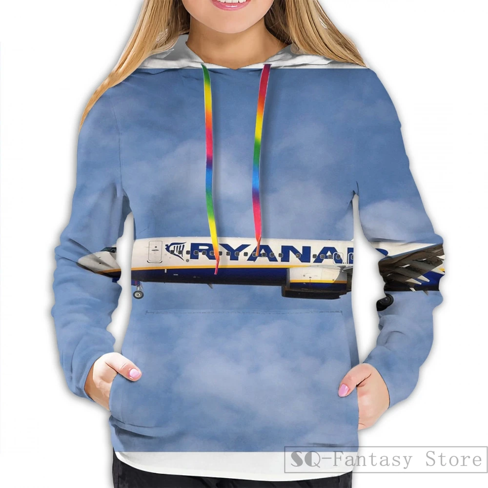 Women Мужские толстовки, свитшоты для женщин забавные Ryanair Boeing 737-8AS(2) Повседневная Толстовка с капюшоном и принтом - Цвет: Women