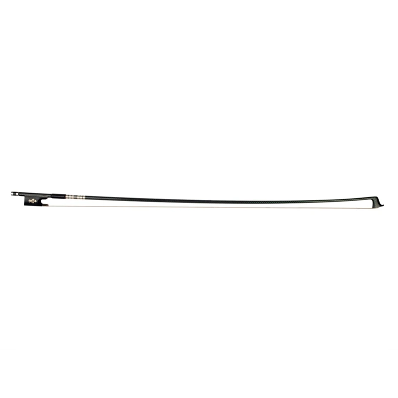 

Carbon Fiber Violin Bow 4/4 Green Wire Twine Copper Mounted Ebony Frog Mongolia Horse Hair
