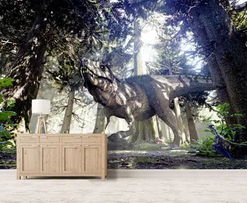 

[Self-Adhesive] 3D Dinosaurs In The Forest 46626 Wall Paper mural Wall Print Decal Wall Murals