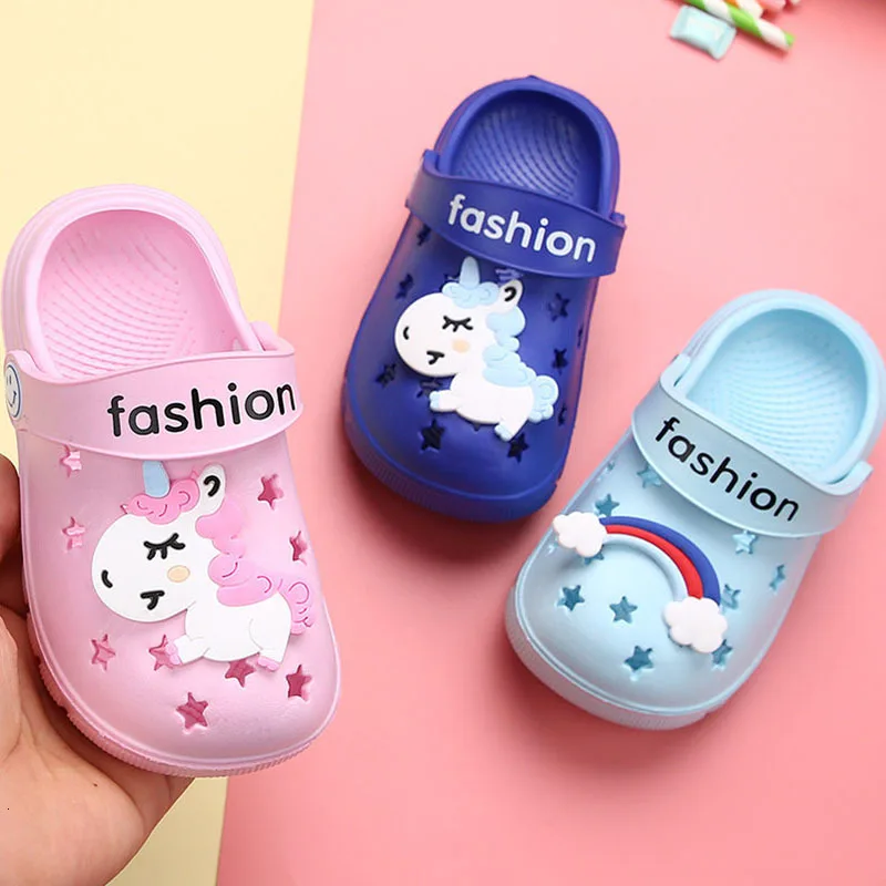 Тапочки детские Нескользящие пляжная обувь для маленьких мальчиков и девочек