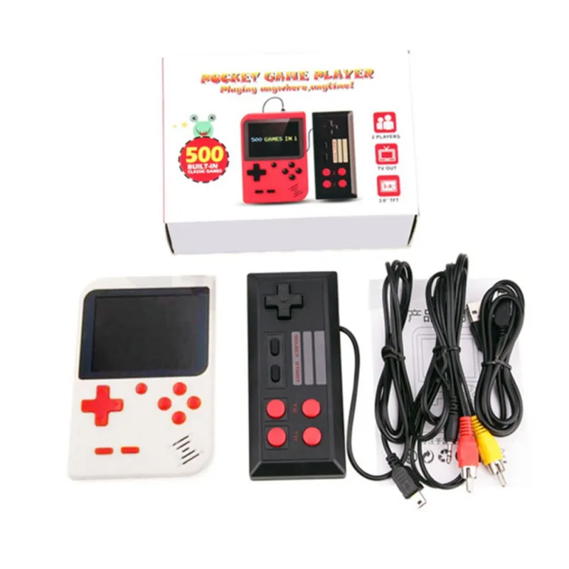 500 in 1 Retro handheld video game console portable pocket game game console Mini handheld player for children gift 500 in 1 Retro handheld video game console portable pocket game game console Mini handheld player for children gift