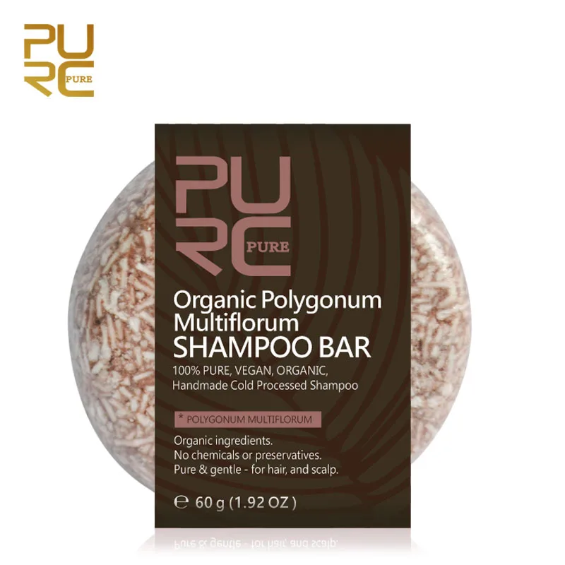 PURC органический полигонум Шампунь Бар чистый и полигонум ручной работы холодной обработки волос шампунь без химикатов консервантов