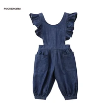 Джинсовый комбинезон для маленьких мальчиков и девочек; длинные леггинсы; Спортивный костюм; Новое поступление; Модные осенние комбинезоны для малышей