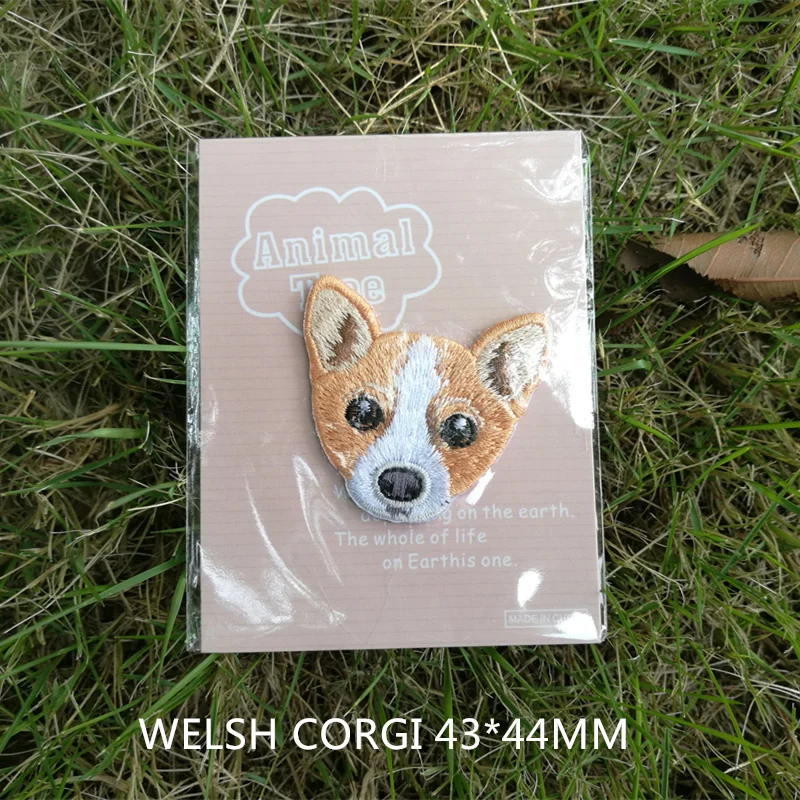 WELSH CORGI 1 рисунок вышивка патч мультфильм детская одежда декоративная задняя Прорезиненная Ткань прилипающая собака пальто футболка свитер декоративный p - Цвет: WELSH CORGI