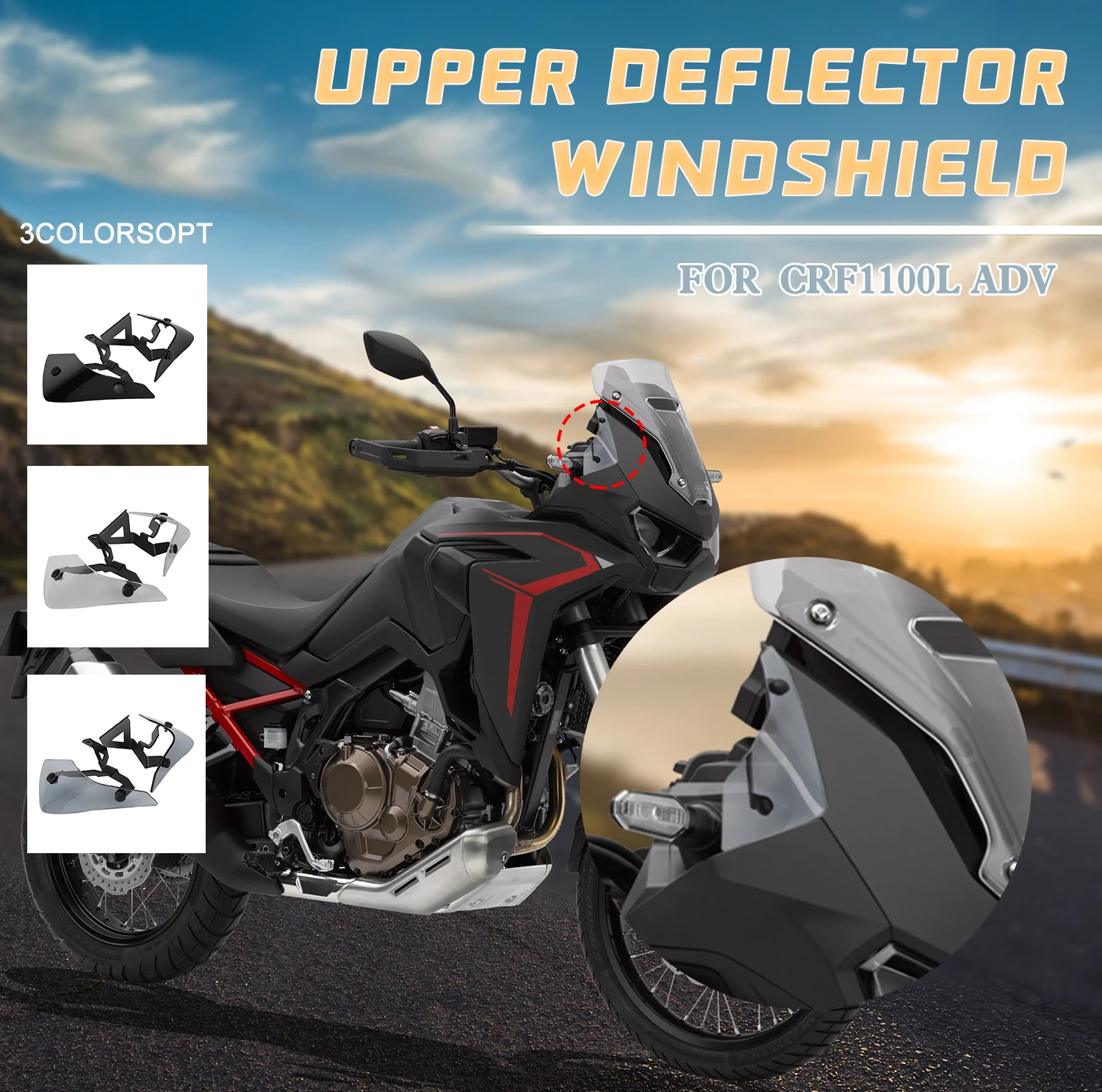 

Покрытие для ветрового стекла CRF 1100 L, боковые панели, дефлектор ветра для Honda CRF1100L Africa Twin Adventure Sports 2020 2021