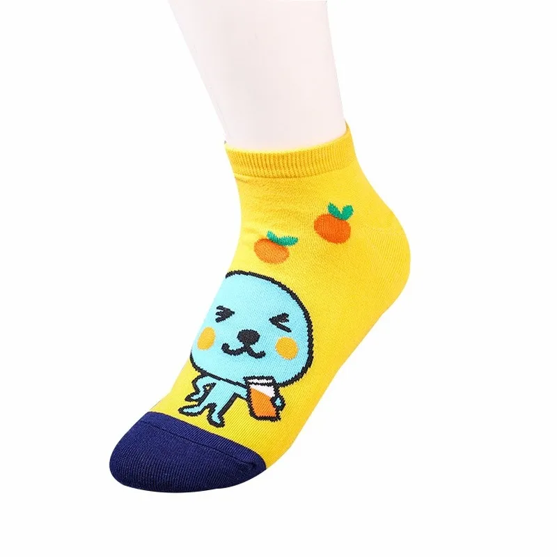 Носки с принтом Anpanman из мультфильма baikinman Dokin chan Kumamon Trotting Hamtaro, милые забавные женские хлопковые носки, осенние корейские Повседневные носки