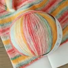 Knitting Wool Cotton Acryilc Yarn Gradient Rainbow Color Autumn Winter Sweater Scarf Hat Hand Knitting Crochet 200g/Ball 1
