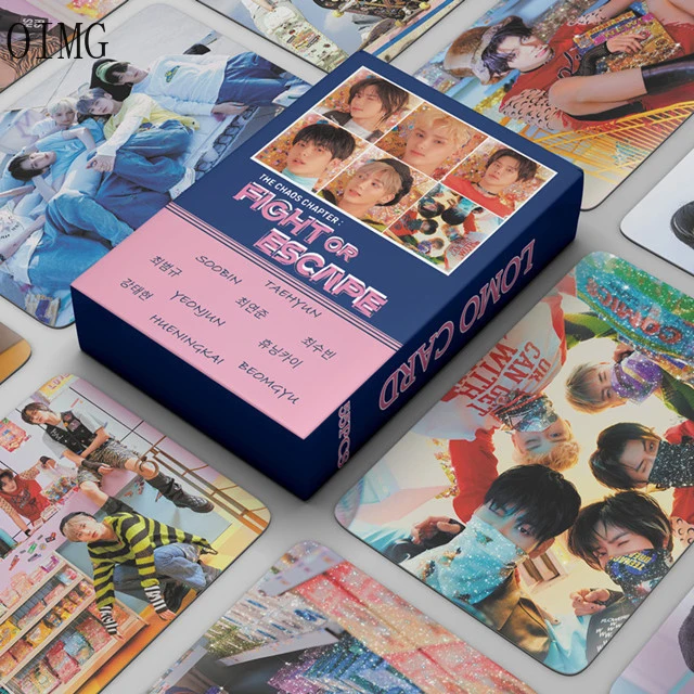 55Pcs/Set Kpop TXT Lomo Card New Album Postcards FIGHT OR ESCAPE Tomorrow X Together Cards Photo Print Poster Fans Gifts | Канцтовары