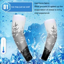 Рукав для бега дышащий Противоскользящий портативный летний для бега и езды на велосипеде защитное оборудование солнцезащитный ледяной шелк рукав