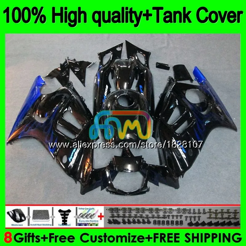 CBR600F2 комплект для HONDA CBR 600F2 600 FS F2 91 92 1993 1994 1BS. 135 CBR600FS CBR600 Синий Пламя F2 1991 1992 93 94 Обтекатель+ майка - Цвет: No. 1