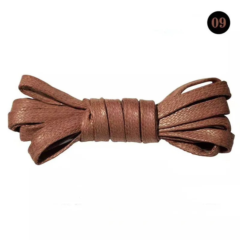 50/80/100/120CM 1Pair Unisex Waxed Flat Shoelaces Leather Waterproof Casual Shoes Laces Boots Shoelace For Shoes Accessories - Цвет: Dark Brown