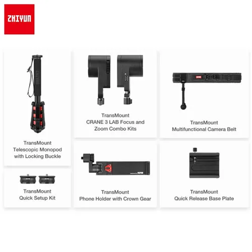 ZHIYUN Crane 3 LAB 3-осевой ручной карданный стабилизатор 1080P Full HD Беспроводная передача изображения для DSLR камеры Gimbal - Комплект: Accessories only