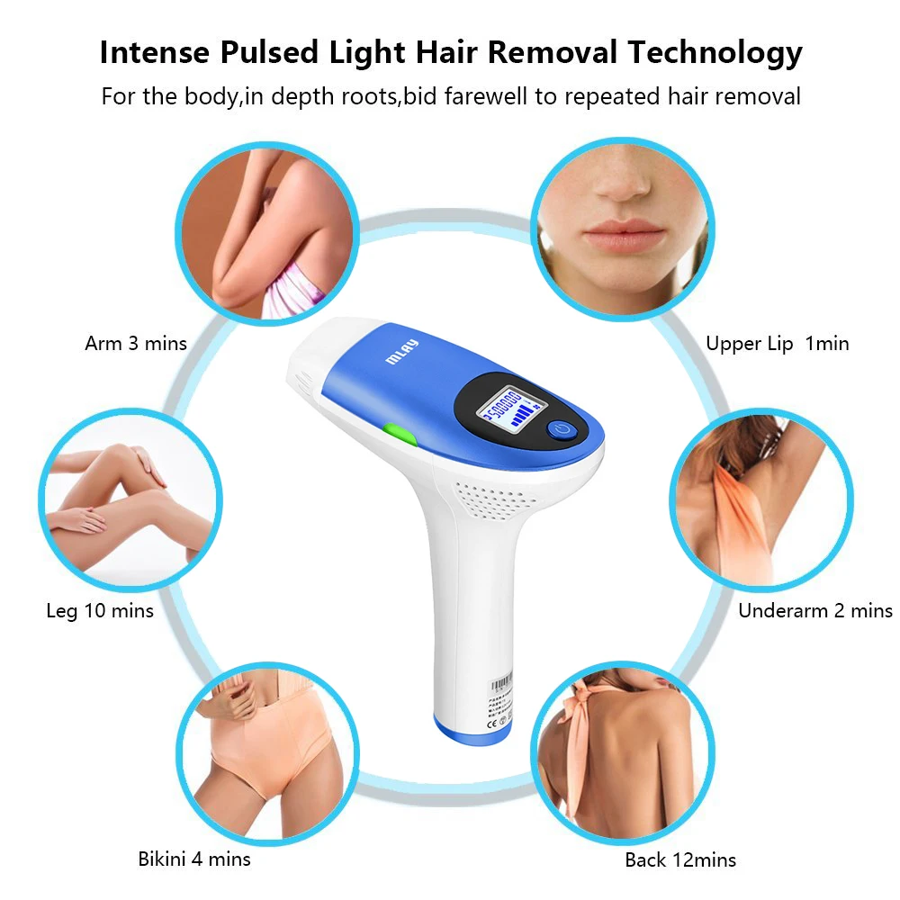  MLAY Laser epilator IPL Laser depilator 500000 Flashes Hair Removal Machine Hair Removal Home Use I